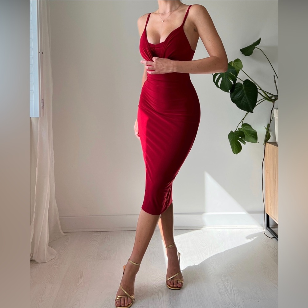AYM Dorset Drape Dress with Built-In Bra